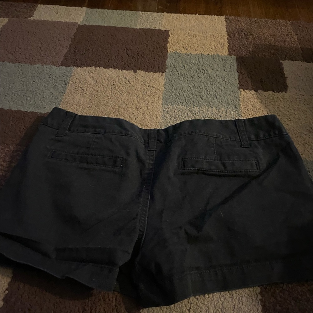 Women dark brown khaki shorts, mid length